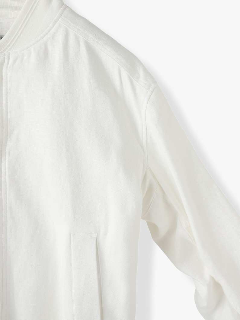 Linen Flight Jacket (white) 詳細画像 white 7