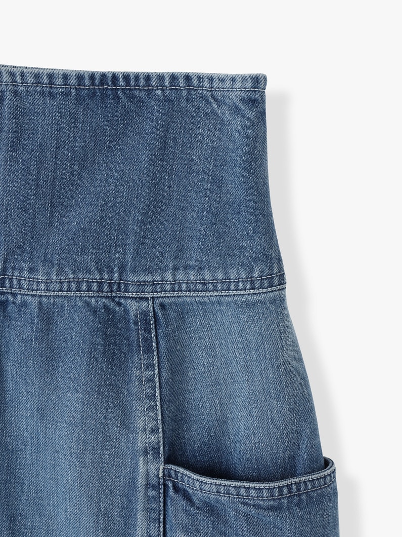 Organic Cotton High Waist Denim Skirt 詳細画像 blue 6