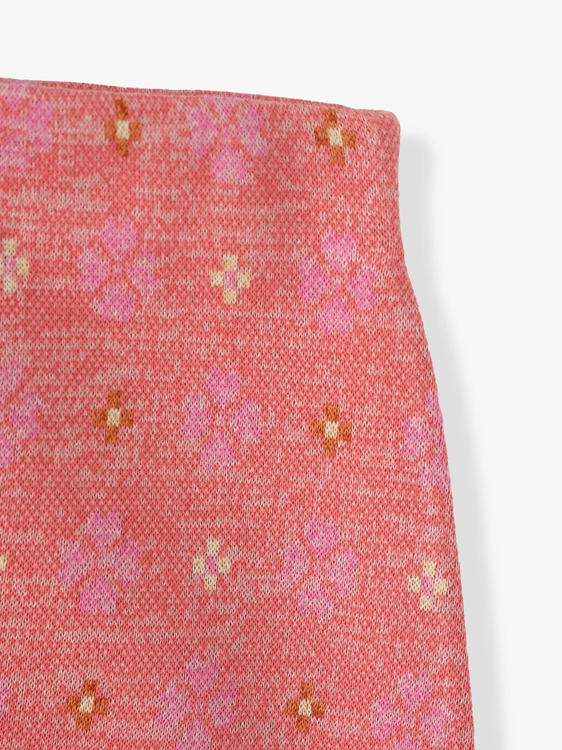 Flower Jacquard Knit Skirt 詳細画像 pink 5