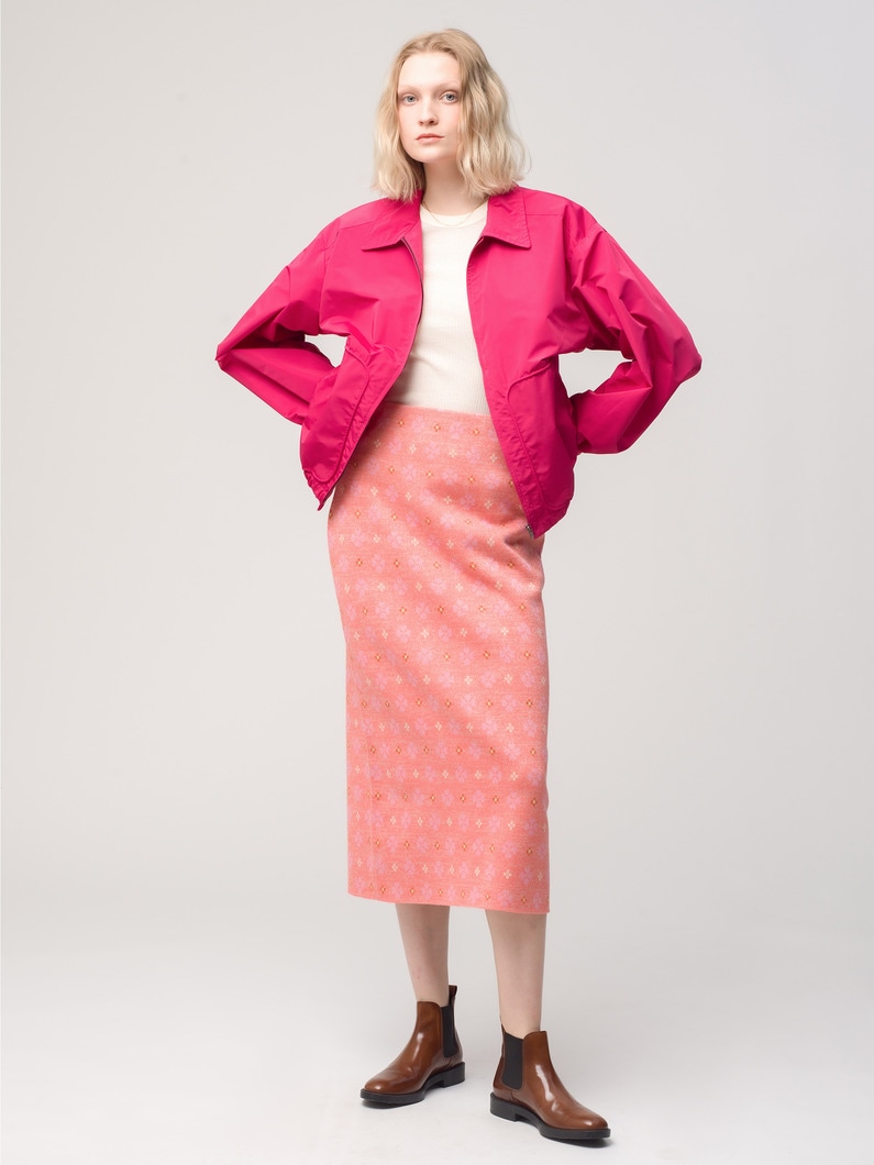 Flower Jacquard Knit Skirt 詳細画像 pink 1