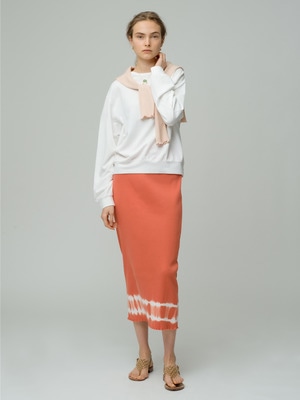 Tie Dye Rib Skirt 詳細画像 orange
