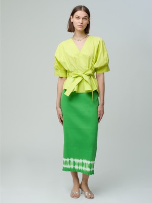 Tie Dye Rib Skirt 詳細画像 green