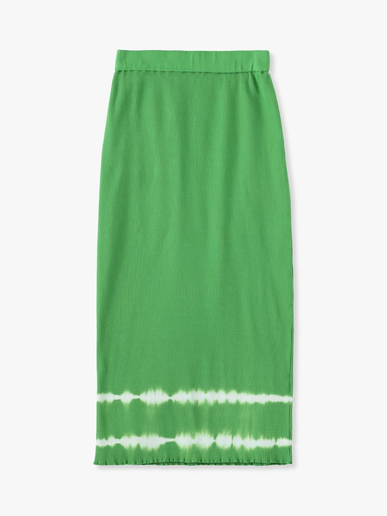 Tie Dye Rib Skirt 詳細画像 green 3