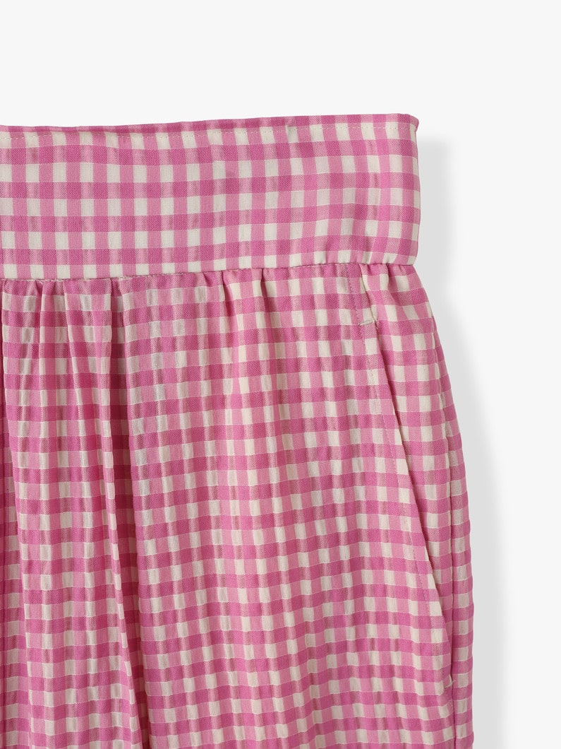 Checkered Seersucker Skirt 詳細画像 pink 6