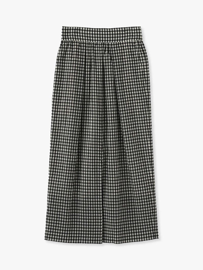 Checkered Seersucker Skirt 詳細画像 black 3
