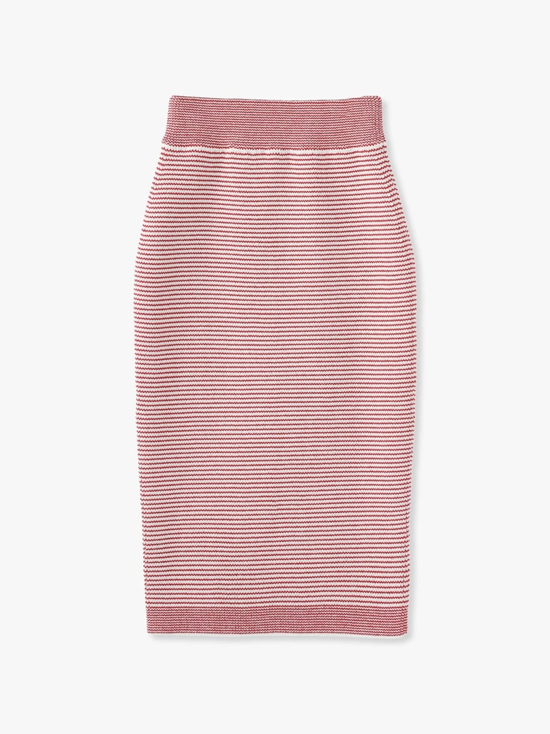 Striped Knit Skirt 詳細画像 red 4