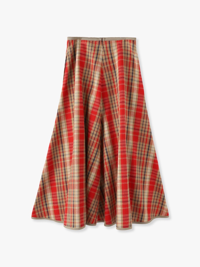 Checked Flared Skirt 詳細画像 red 4