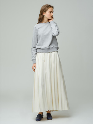 Light Wool Pleats Skirt (white) 詳細画像 white