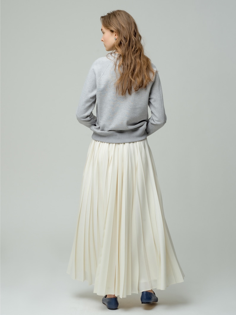 Light Wool Pleats Skirt (white) 詳細画像 white 3