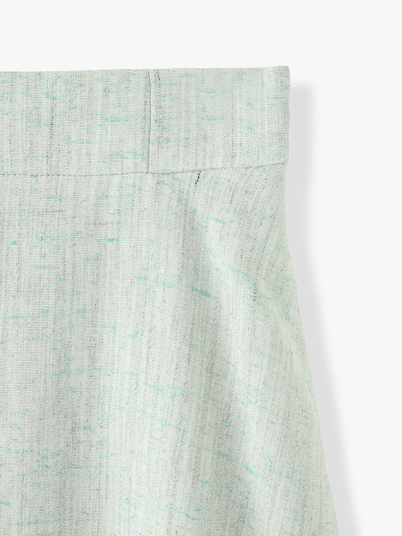 Melange Vis Linen Skirt  詳細画像 light green 5