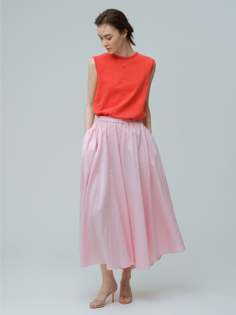 Micro Cotton Satin Skirt (pink/orange/purple) 詳細画像 pink 1