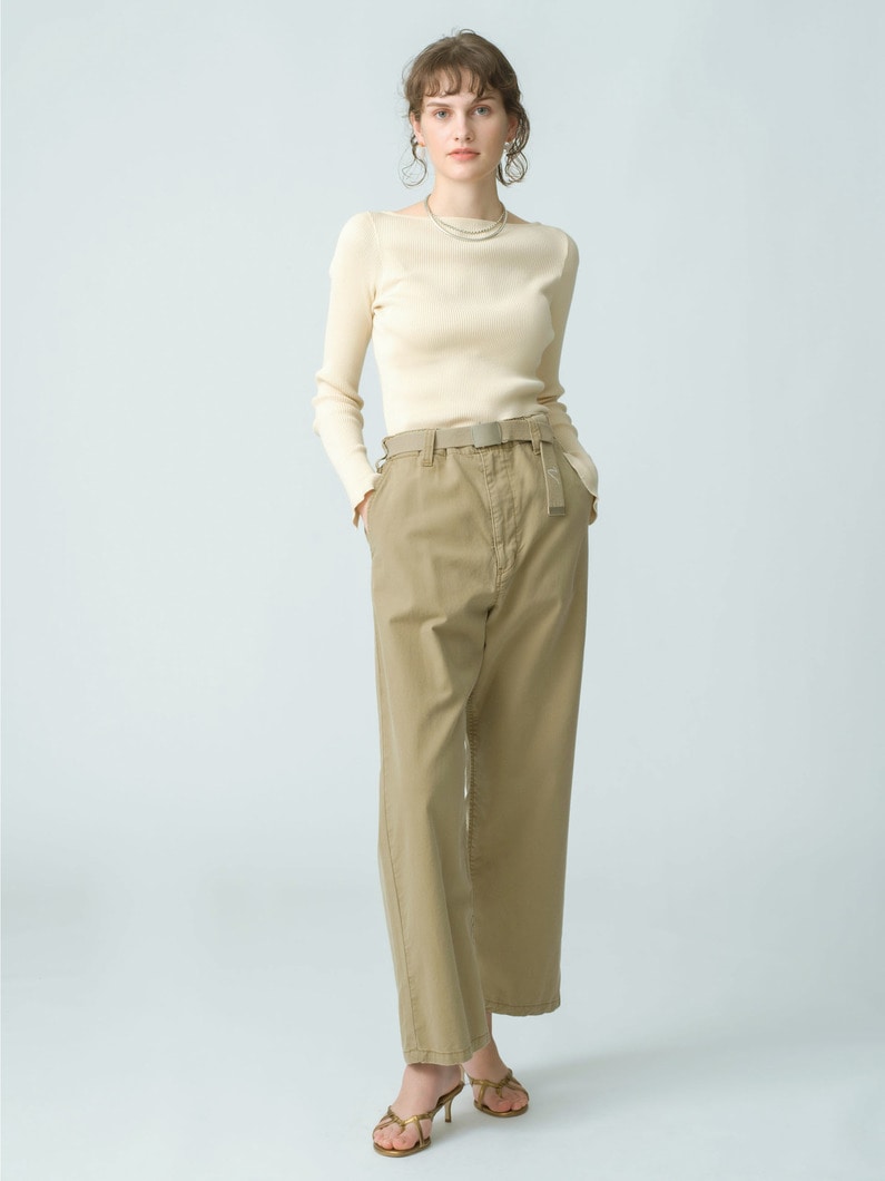 Organic Cotton Chino Trousers 詳細画像 beige 1