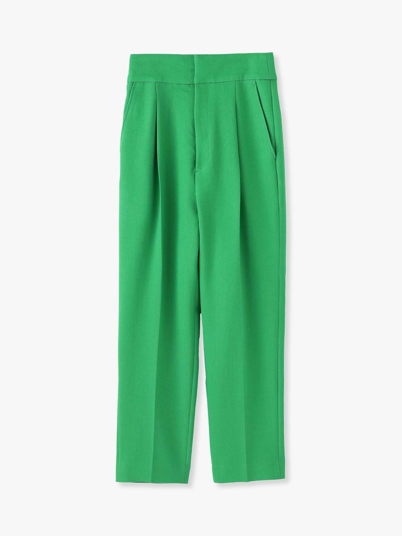 Linen Polyester Cropped Pants 詳細画像 green 4