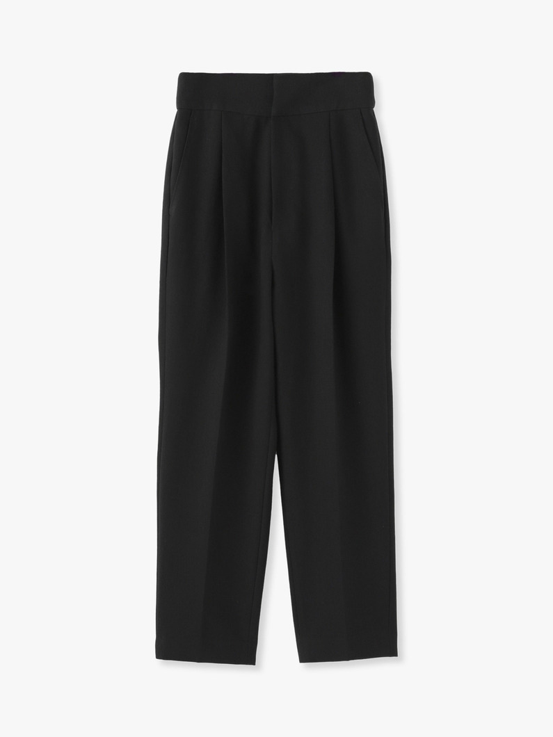 Linen Polyester Cropped Pants 詳細画像 black 3