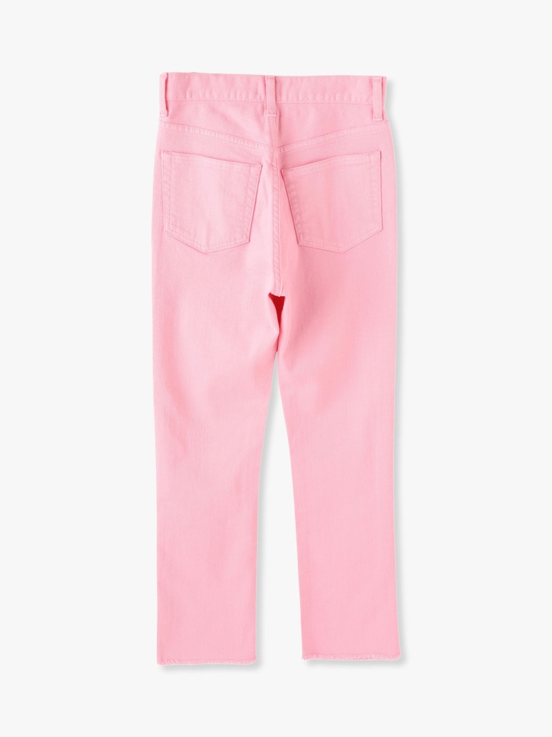 Twill Cutoff Pink Denim Pants 詳細画像 light pink 4