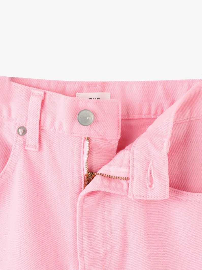 Twill Cutoff Pink Denim Pants 詳細画像 light pink 5