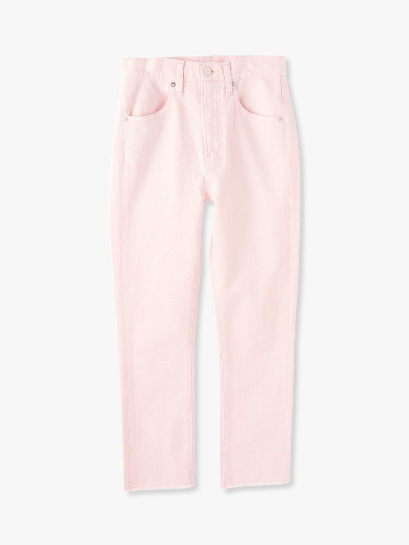 Twill Cutoff Pink Denim Pants 詳細画像 light pink 3