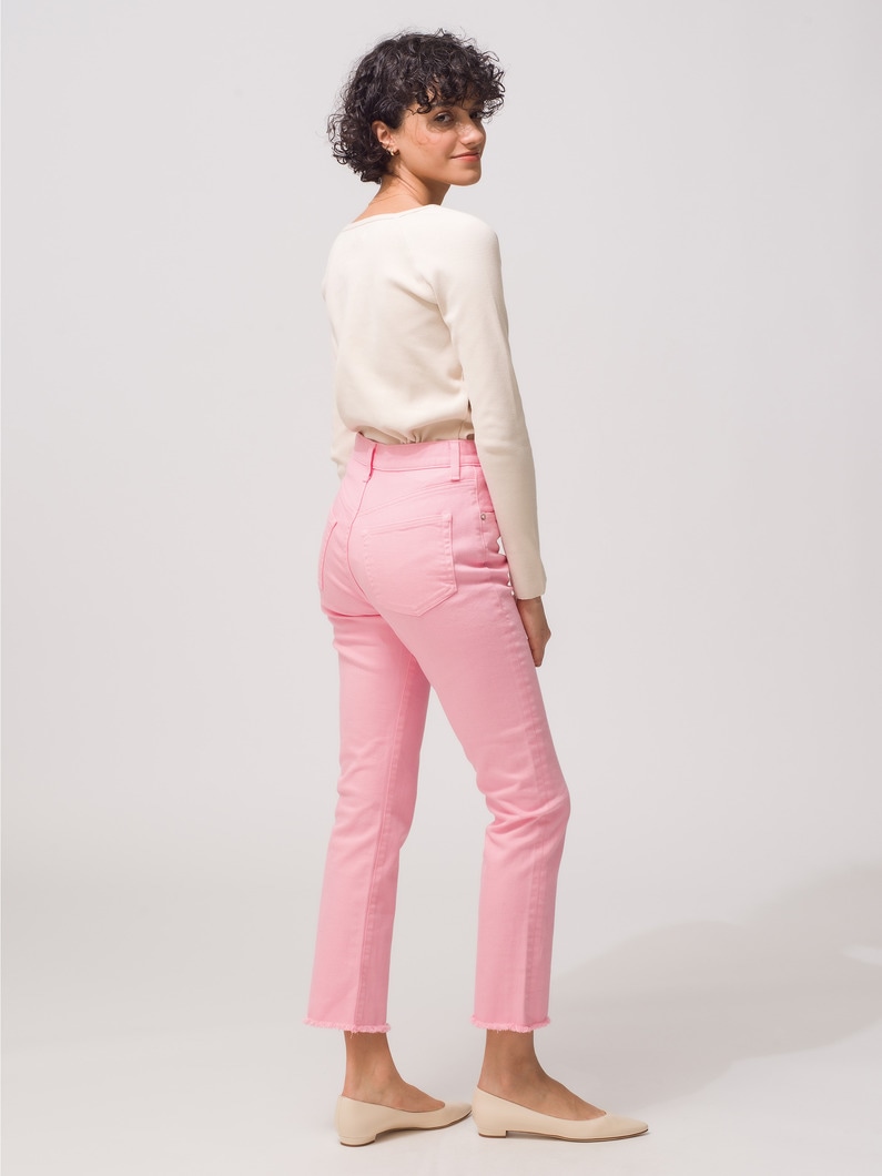 Twill Cutoff Pink Denim Pants 詳細画像 pink 2
