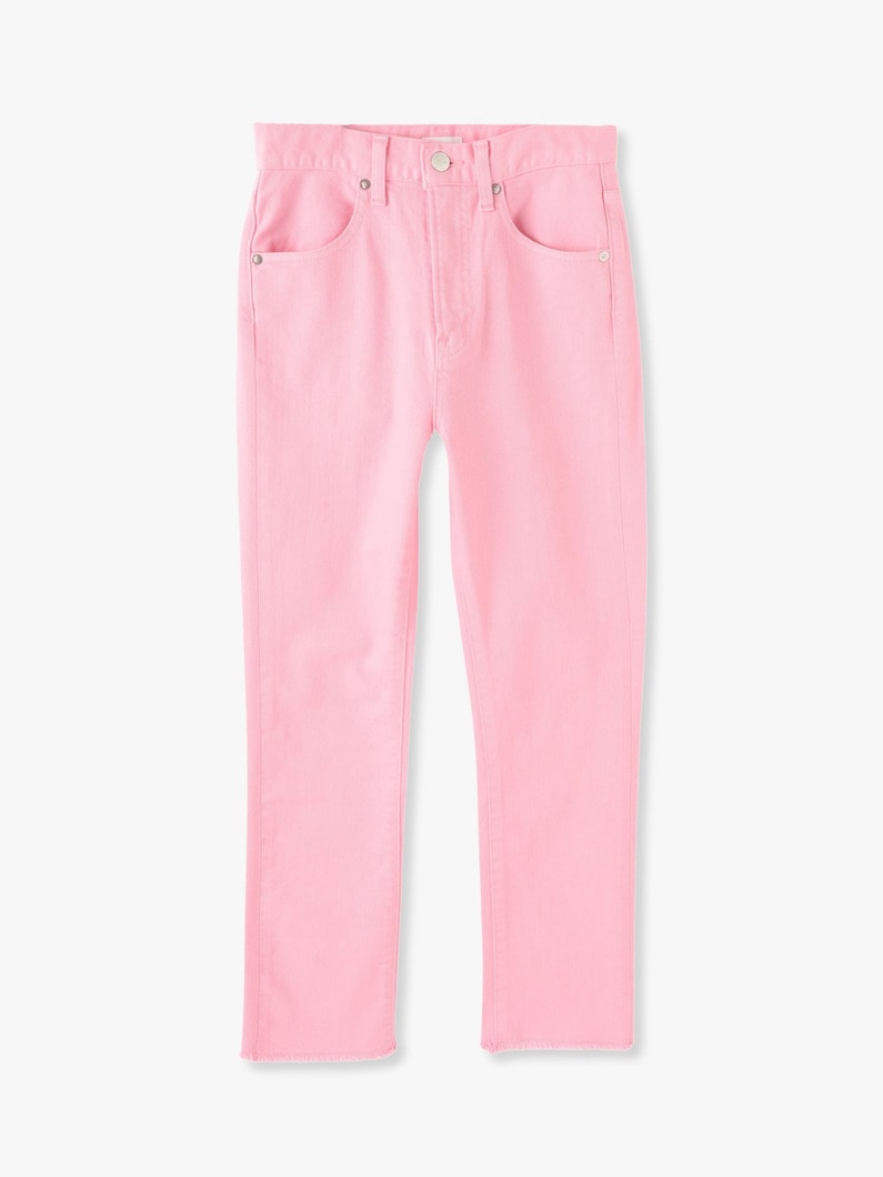 Twill Cutoff Pink Denim Pants 詳細画像 pink 3