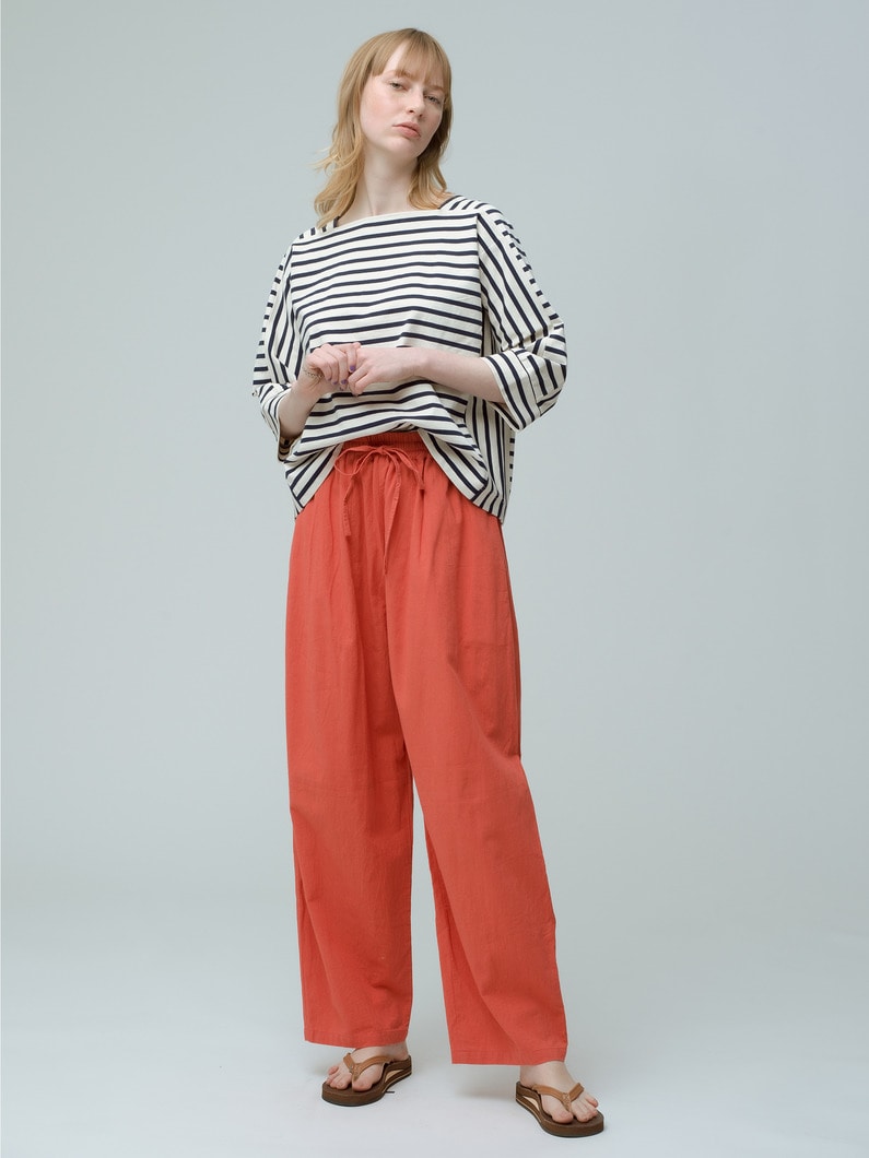Organic Cotton Linen Easy Pants 詳細画像 red 1