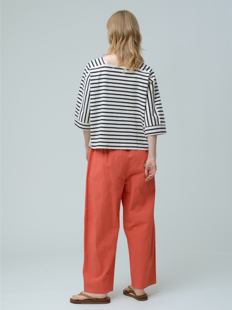 Organic Cotton Linen Easy Pants 詳細画像 red 3