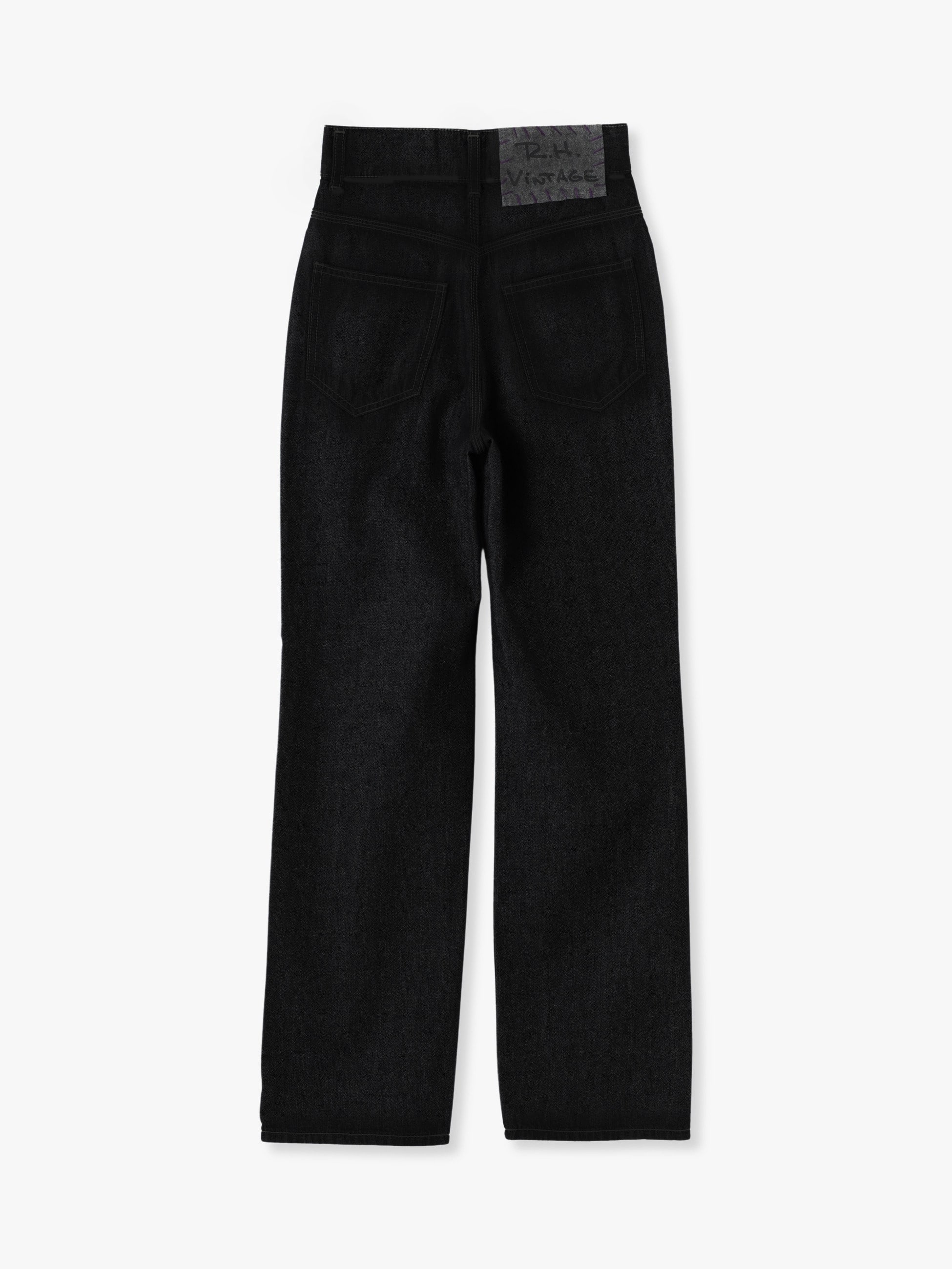 Organic High Waist Denim Pants (black)｜RH Vintage(アールエイチ
