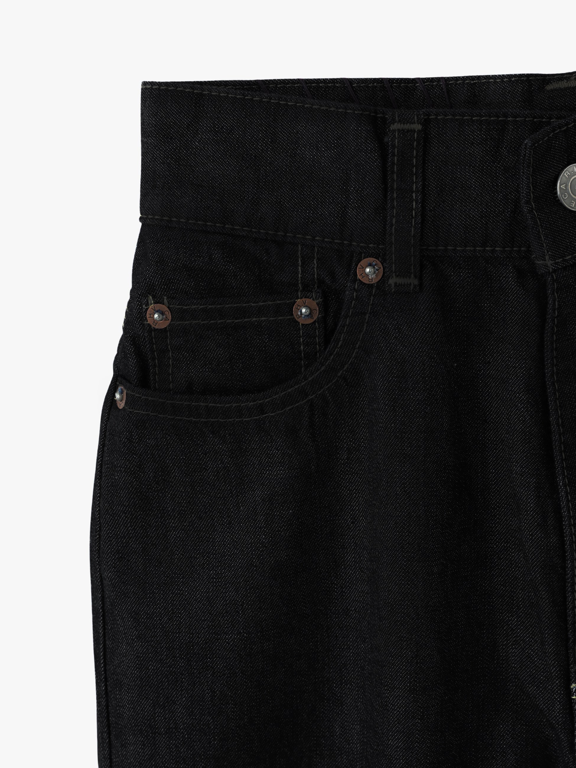 Organic High Waist Denim Pants (black)｜RH Vintage(アールエイチ