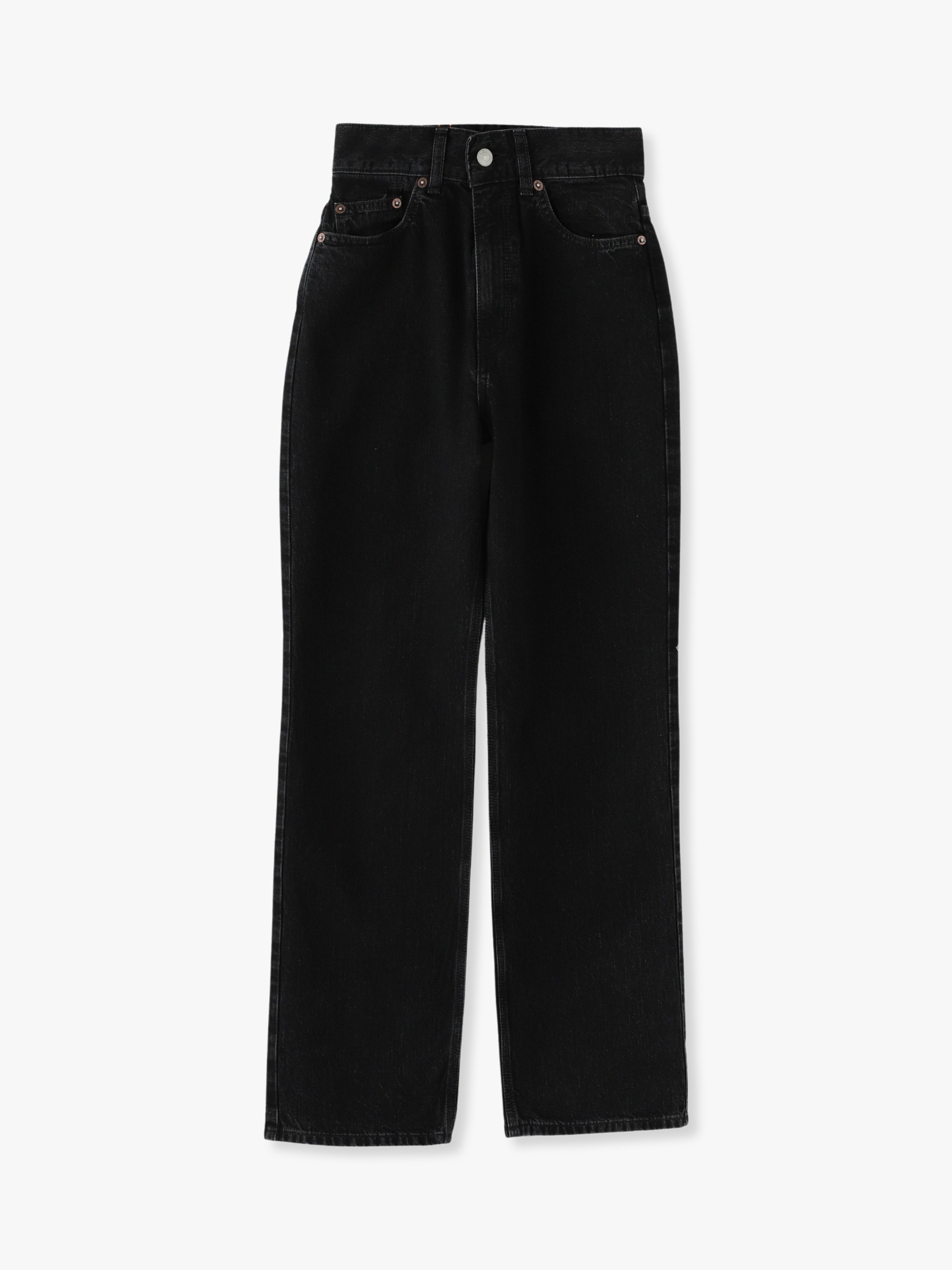Organic High Waist Denim Pants (black)