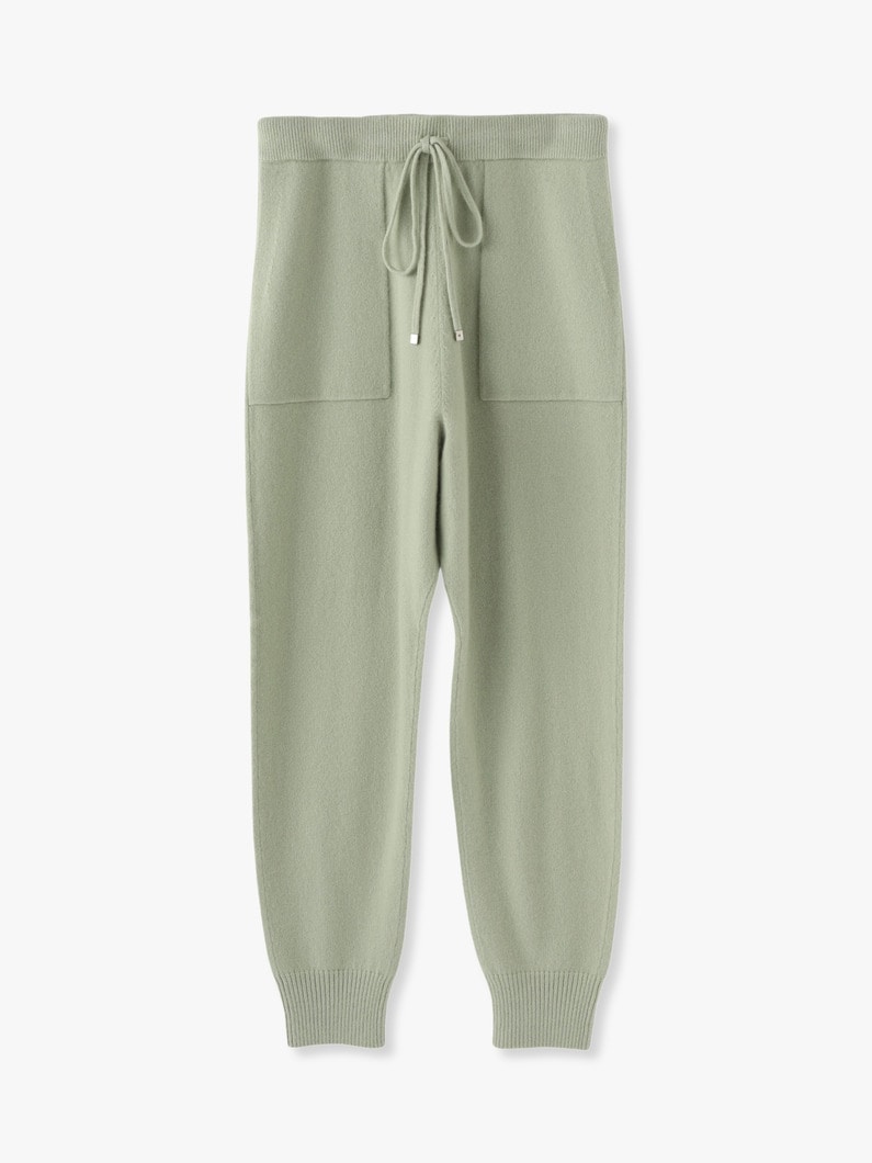 High Gauge Knit Cashmere Pants (light green / light purple) 詳細画像 light green 1