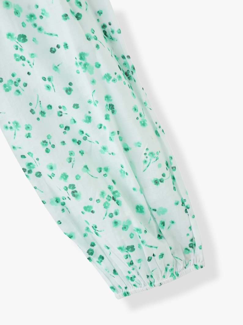 Songes Green Mini Floral Print Shirt 詳細画像 green 7