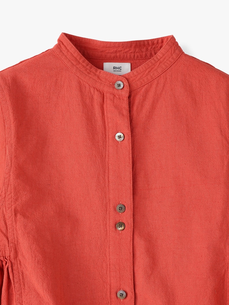 Organic Cotton Linen Rabari Shirt 詳細画像 red 6