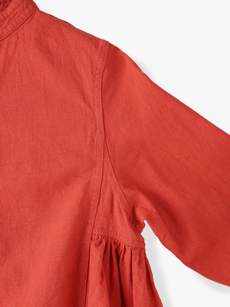 Organic Cotton Linen Rabari Shirt 詳細画像 red 7