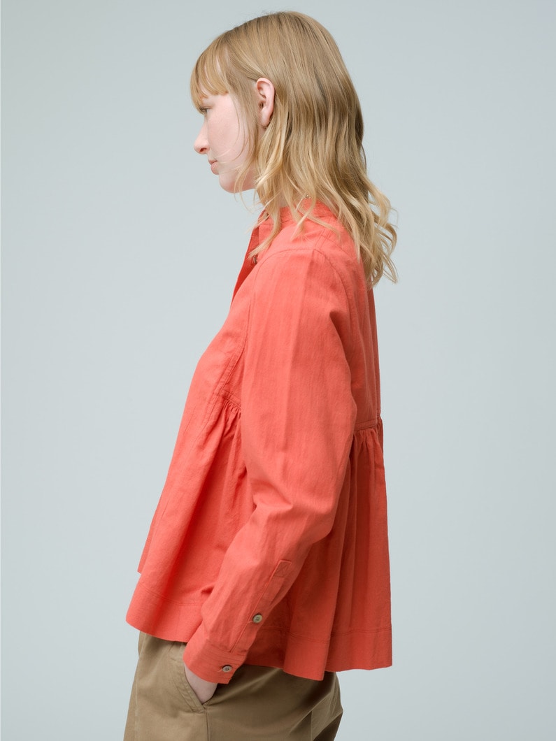 Organic Cotton Linen Rabari Shirt 詳細画像 red 2