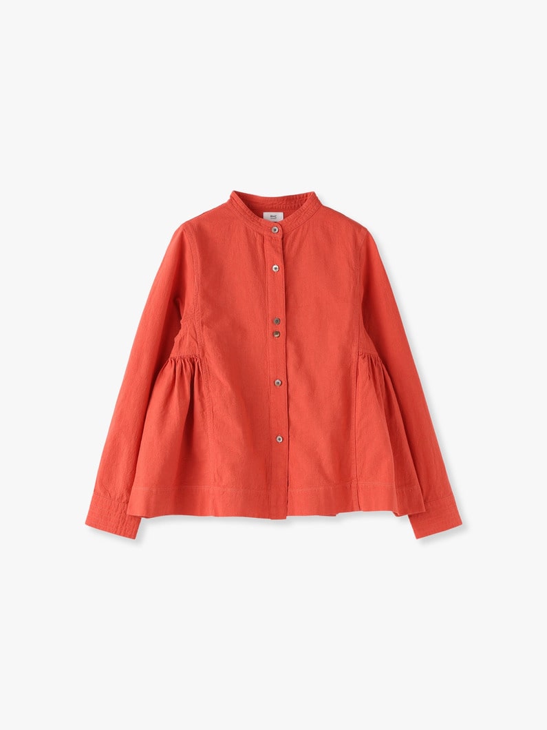 Organic Cotton Linen Rabari Shirt 詳細画像 red 4