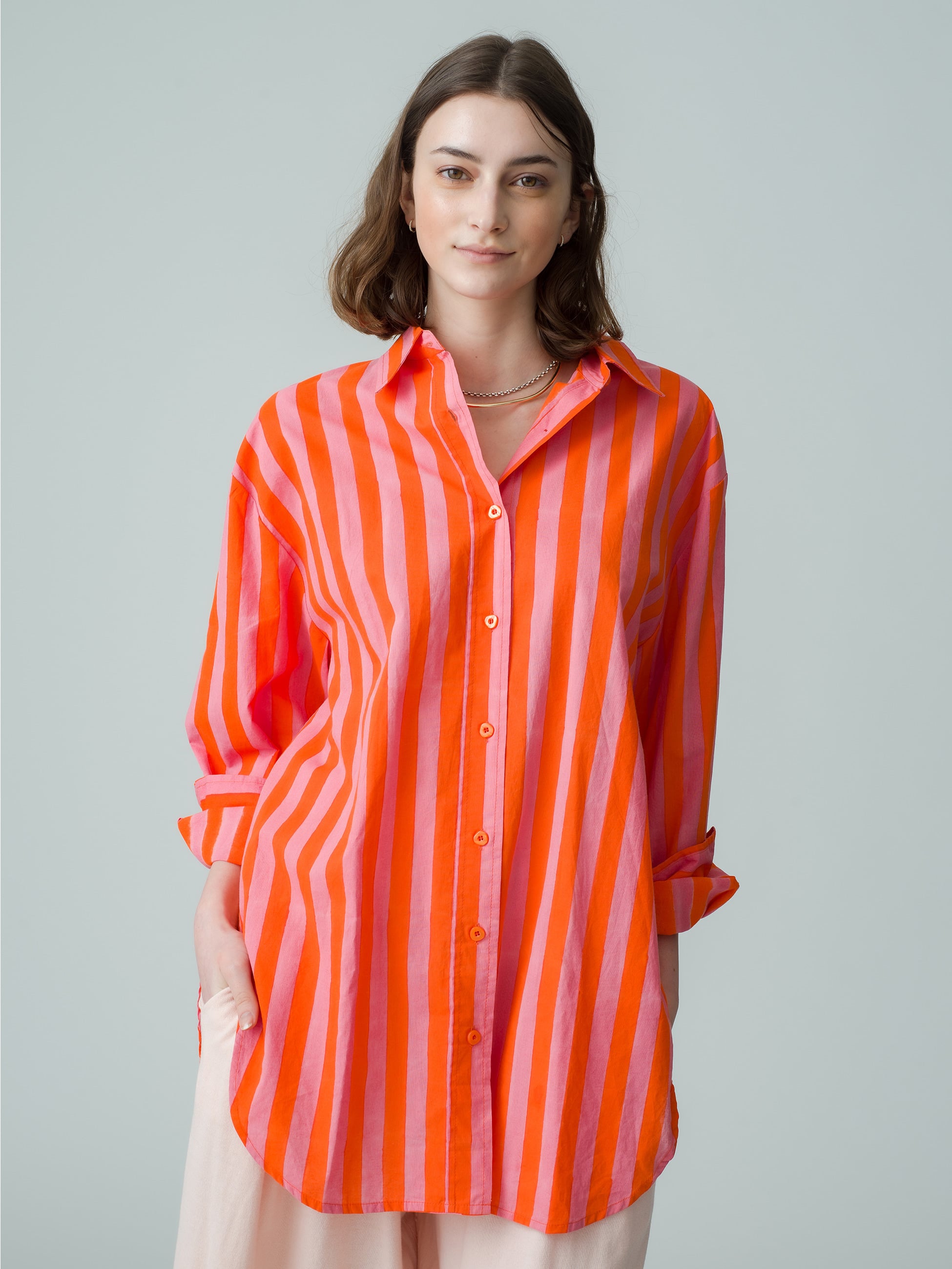 button down shirt women's oversized