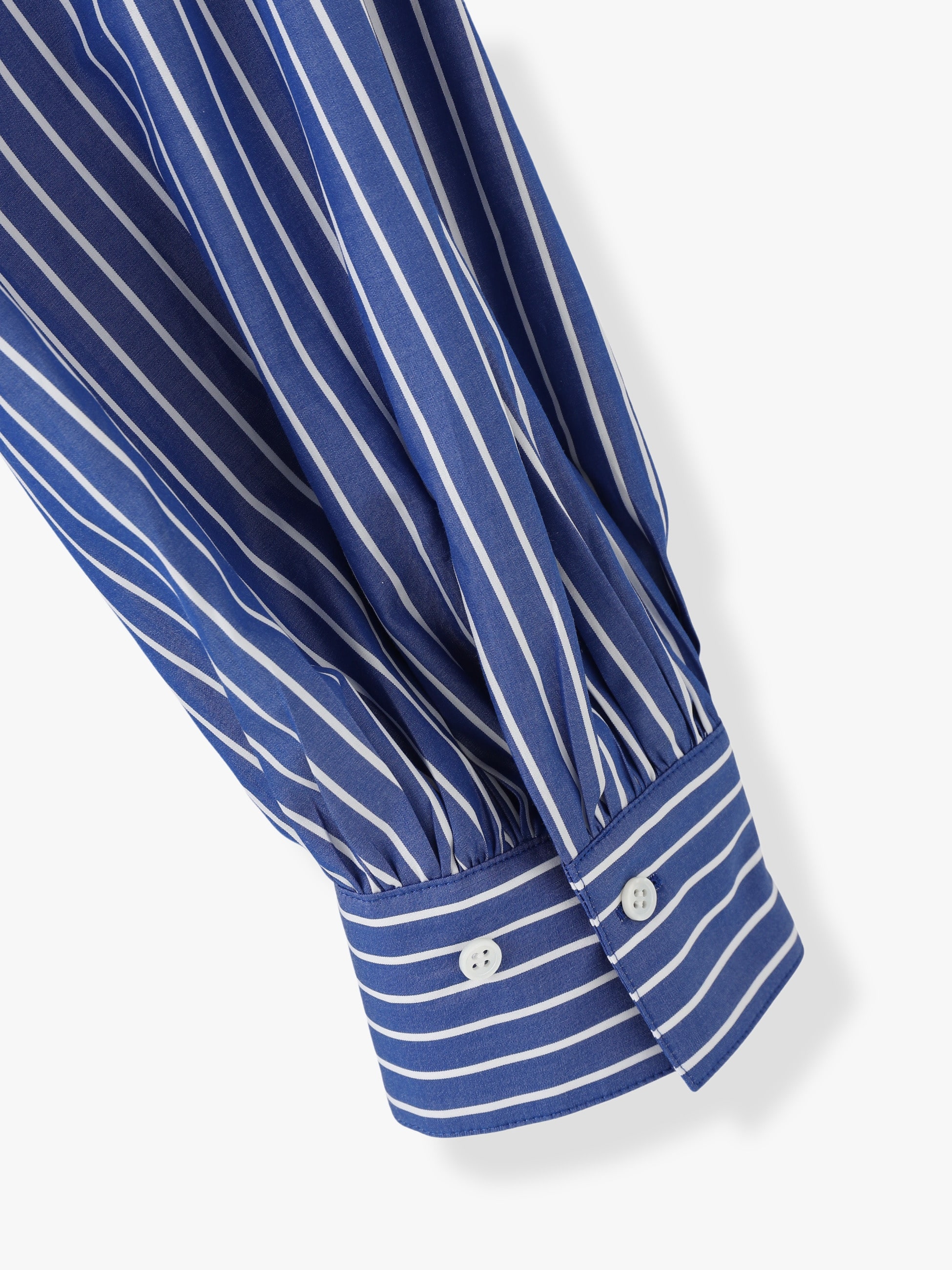 2023ss ebure エブール コットンストライプ クロップド丈シャツ