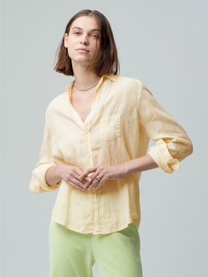 Eileen Garment Dye Linen Shirt 詳細画像 ivory