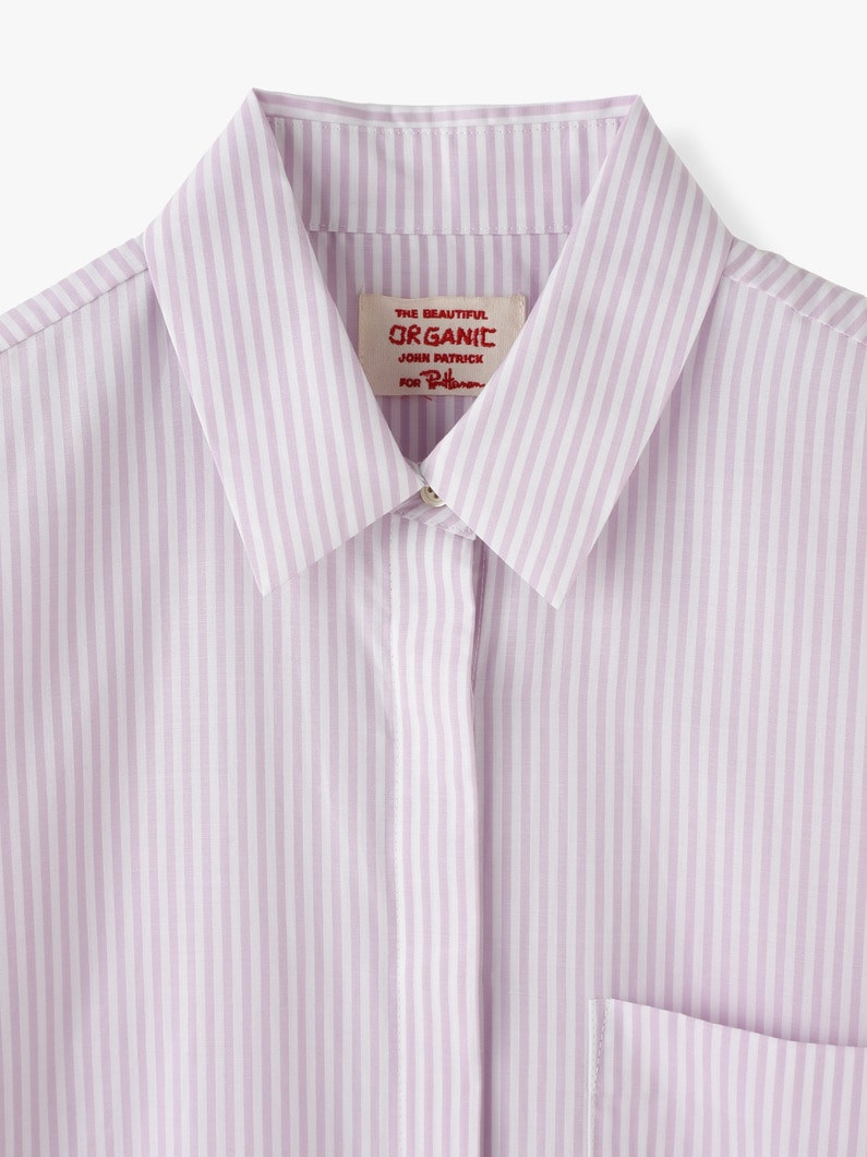 Striped Big Shirts 詳細画像 light purple 3