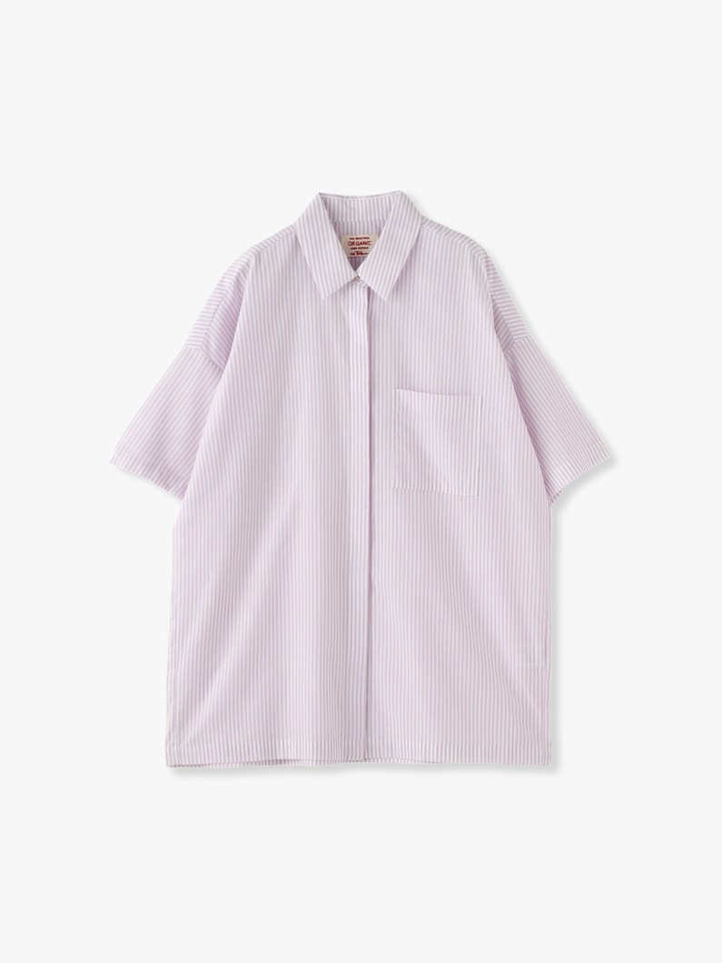 Striped Big Shirts 詳細画像 light purple 1