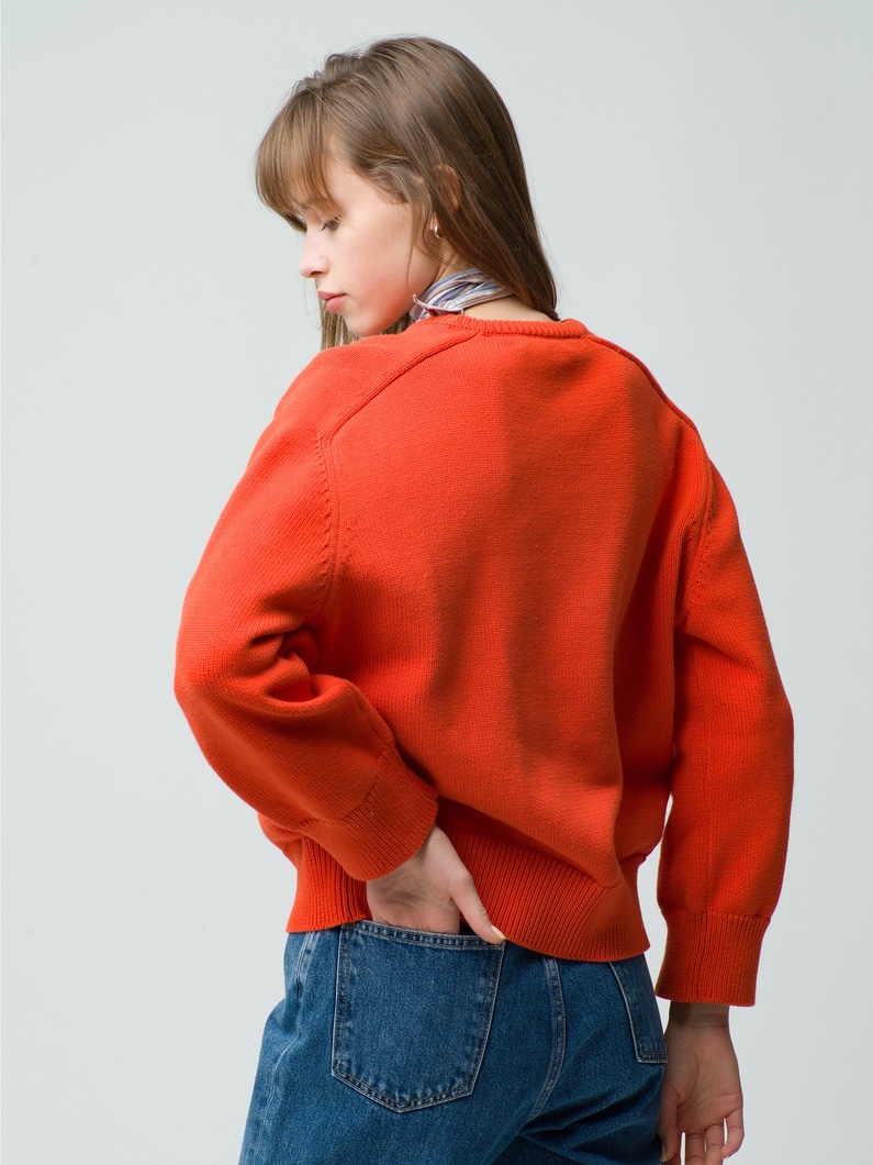 Jude Oversized Knit Pullover 詳細画像 orange 2