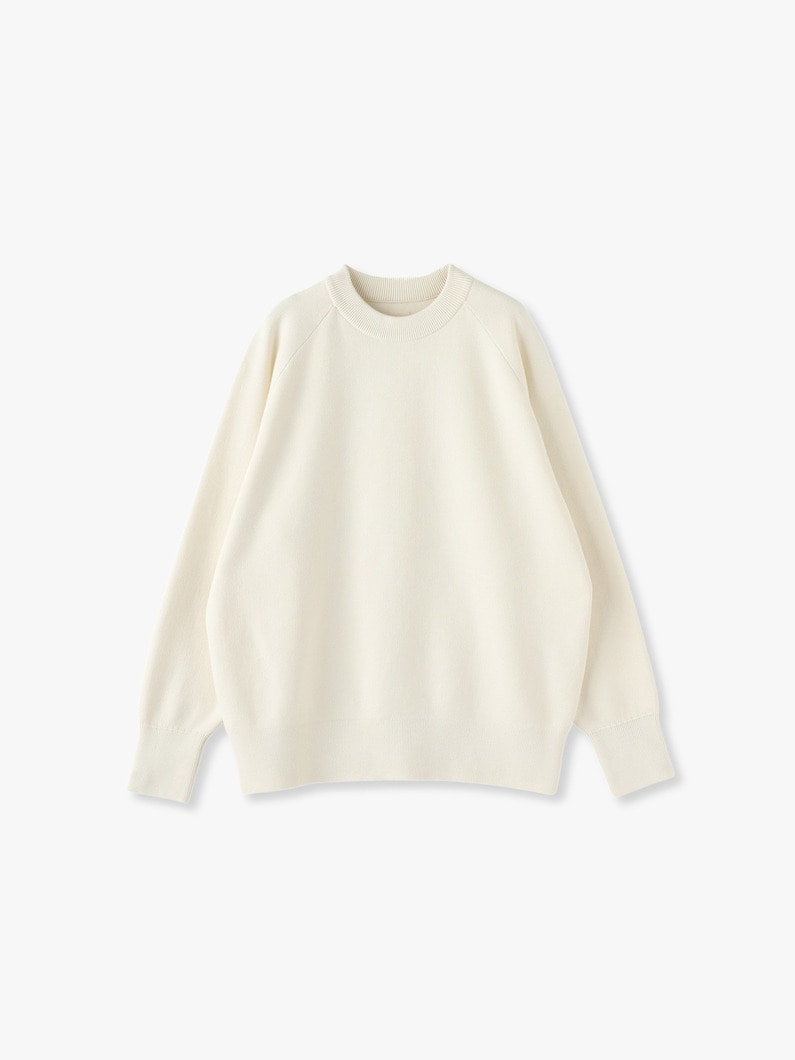 Suvin Cotton Smooth Knit Pullover 詳細画像 white 3