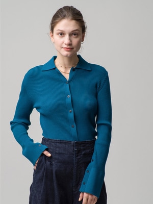 Rib Knit Shirt 詳細画像 blue