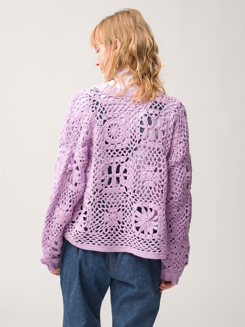Random Crochet Cardigan 詳細画像 lavender 2