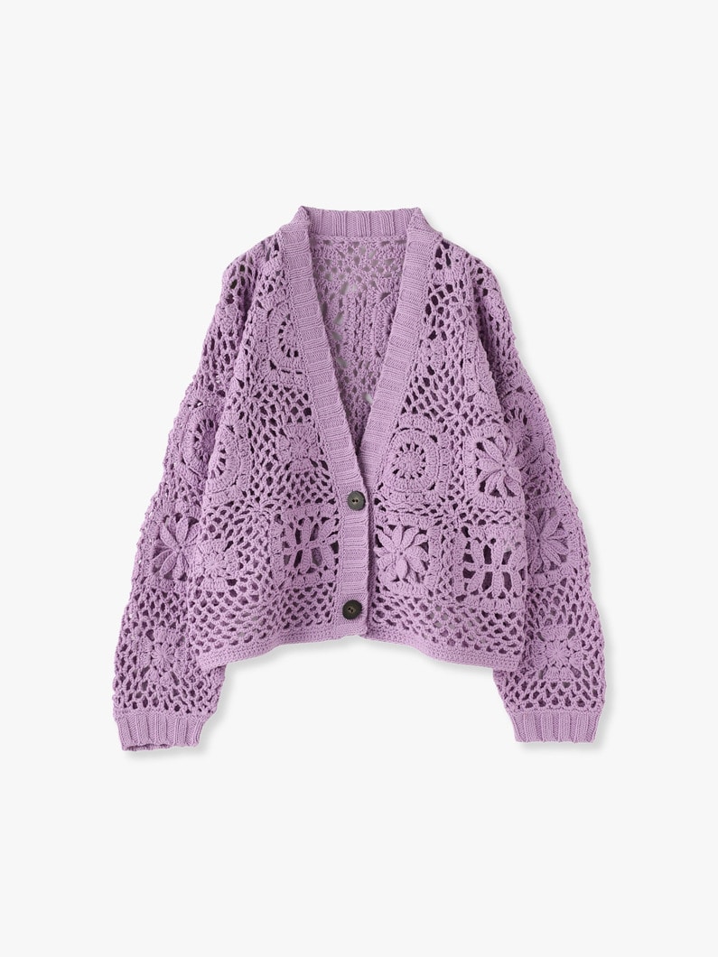 Random Crochet Cardigan 詳細画像 lavender 4