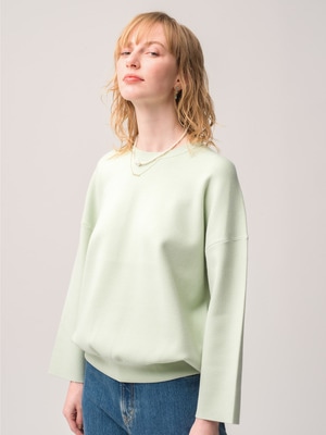 Double Jacquard Smooth Knit Pullover 詳細画像 light green