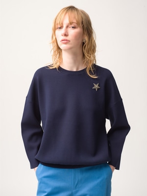 Double Jacquard Smooth Knit Pullover 詳細画像 navy