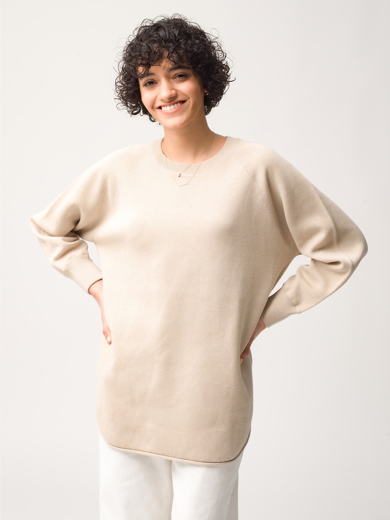 Oversized Double Face Knit Pullover 詳細画像 beige 1