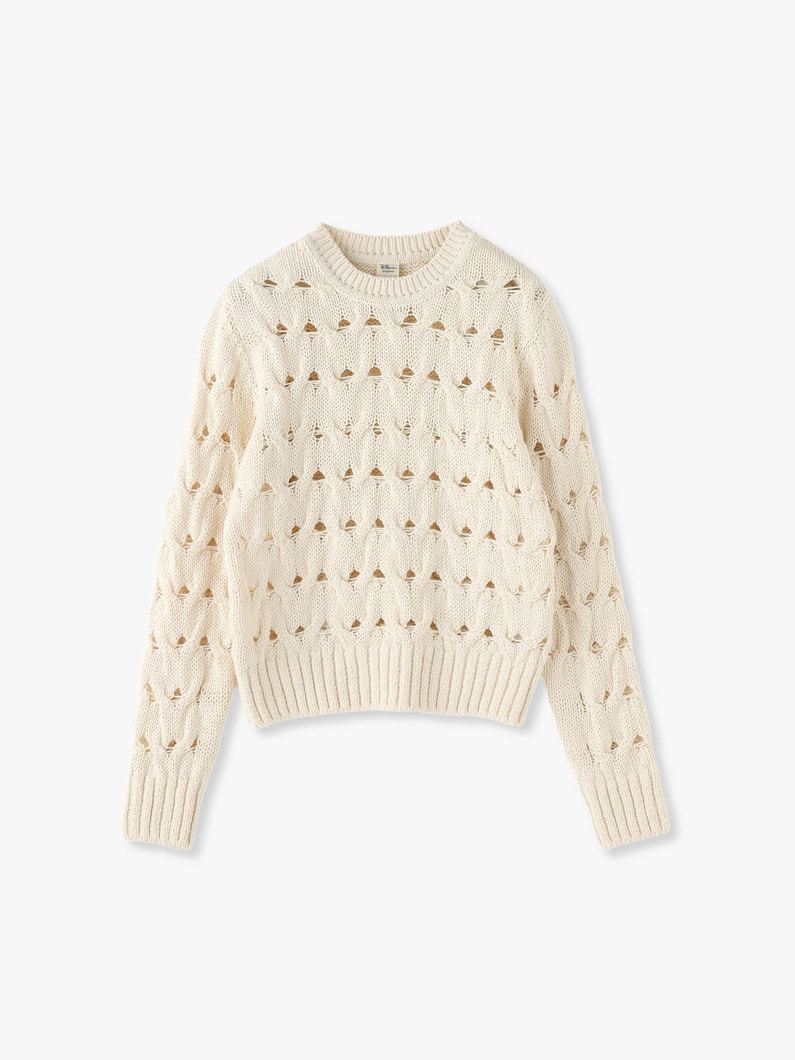 Cable Knit Pullover 詳細画像 ivory 3