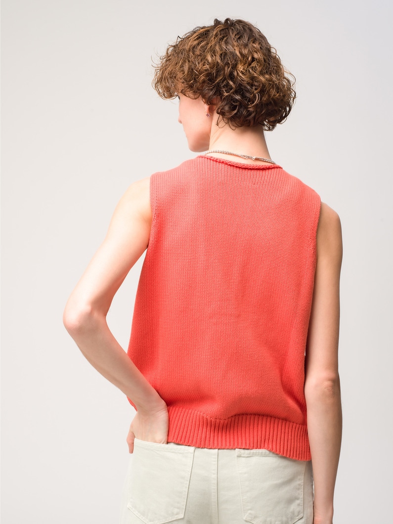 Jayna Organic Cotton Vest (coral) 詳細画像 coral 2