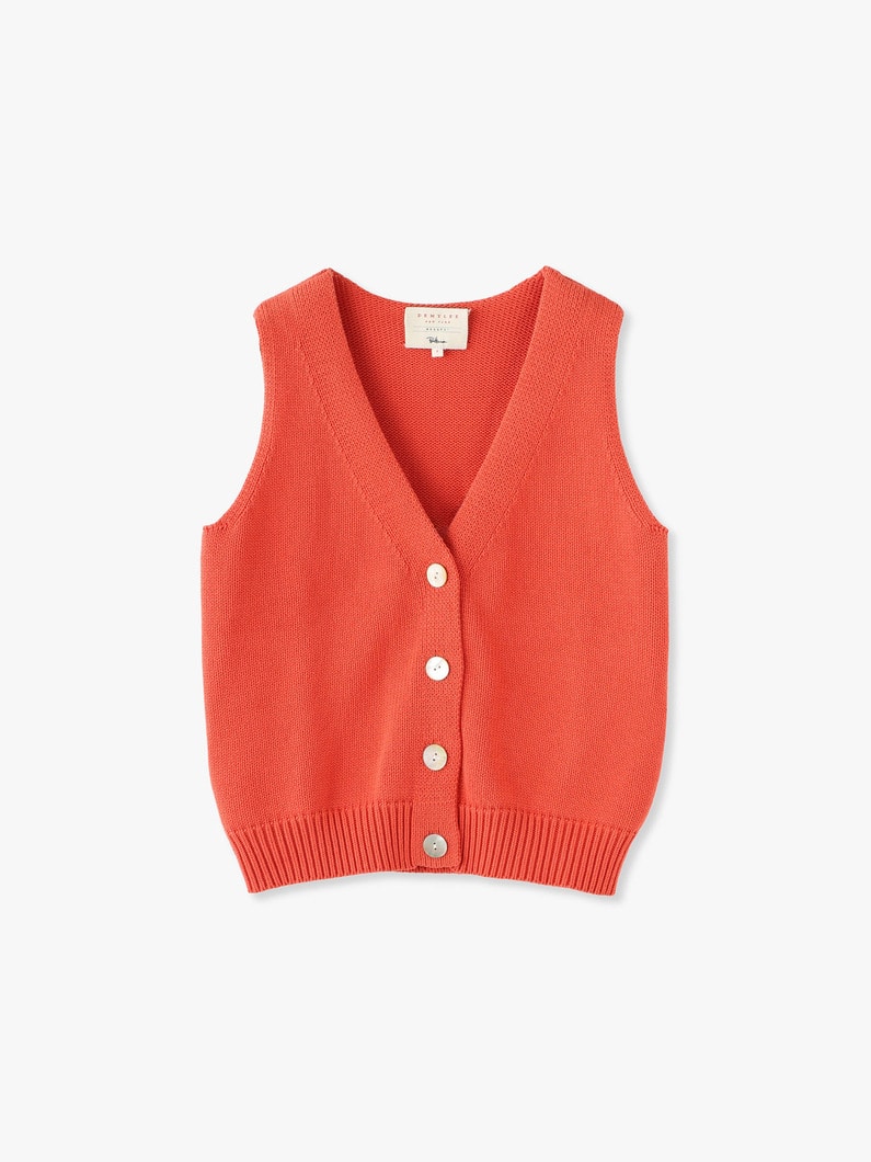 Jayna Organic Cotton Vest (coral) 詳細画像 coral 3